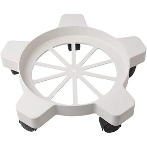5 Gallon Heavy Duty Drum Dolly with 5 Swivel Wheel Casters 77 Pound Capacity Drum CartAnti-Tipping for Flower Pots and Buckets Use 11" Diameter（Black）