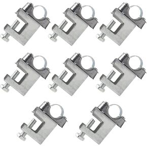 Pack of 8 Conduit Hanger with Beam Clamp,Cable Clamp for Pipe,Silver Pipe Support Bracket Clamp,Used for Cable Pipe Clamps for Pipes Installed on The Edge of I-beam (1.3inch) in Saudi Arabia
