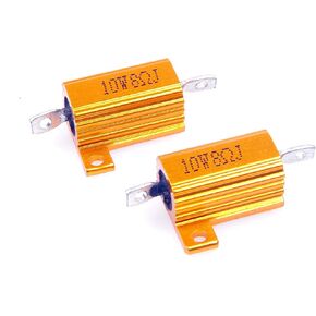 LM YN 10 Watt 8 Ohm 5% Wirewound Resistor Electronic Aluminium Shell Resistor Gold (Pack of 2) in Saudi Arabia