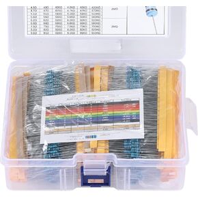 مولنس 130 قيم 2600 قطعة طقم مقاوم 1/4 واط 1% مقاومات غشاء معدني 1 أوم-3 متر أوم مجموعة متنوعة للمشاريع والتجارب ذاتية الصنع in Kuwait