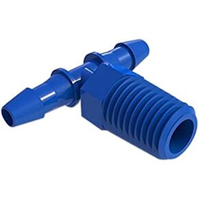 Eldon James T1-1PP تي شيرت مصغر من مادة البولي بروبيلين، 1/16-27 خيط NPT إلى 1/16 بوصة خرطوم بار (عبوة من 10) in Kuwait