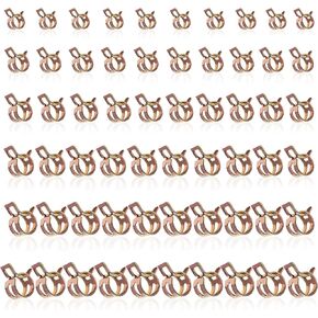 90pc Fuel Line Clamps Pressure Clamps Gas Line Spring Band Type Action Pipe Clamp, Air Hose Tube Water Pipe Fuel Pipe Silicone Vacuum Hose Clamp Fasteners Assortment Kit