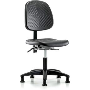 كرسي LabTech Seating LT43647 ذو ارتفاع مكتبي، بولي يوريثين، قاعدة نايلون متوسطة الظهر - قابلة للإمالة والانزلاق، in Saudi Arabia