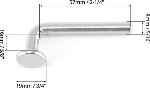 QWORK Pallet Rack Drop Pin, Heavy Duty J Bolt Safety Universal Pins, Pack of 50, M7x30mm in Kuwait