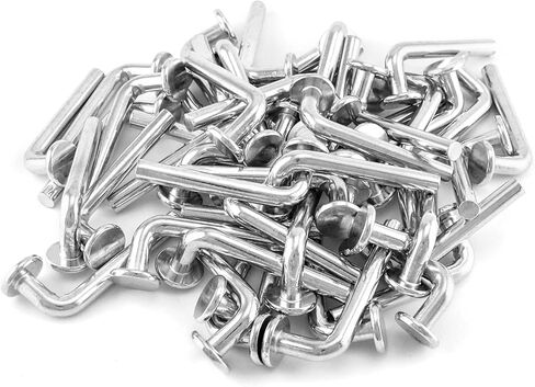 QWORK Pallet Rack Drop Pin, Heavy Duty J Bolt Safety Universal Pins, Pack of 50, M7x30mm in Kuwait