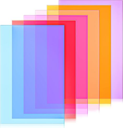 6 قطع من ألواح الأكريليك المصبوبة الملونة مقاس 8 × 12 بوصة قطع أكريليك شفاف ملون من الأكريليك بسمك 2 مم من ألواح زجاج الأكريليك السميكة مواد ذاتية الصنع لعلامات الحرف اليدوية ديكور المنزل فن التصوير الفوتوغرافي in Kuwait