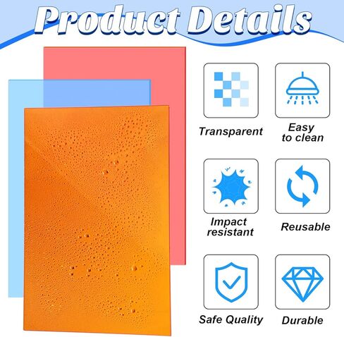 6 قطع من ألواح الأكريليك المصبوبة الملونة مقاس 8 × 12 بوصة قطع أكريليك شفاف ملون من الأكريليك بسمك 2 مم من ألواح زجاج الأكريليك السميكة مواد ذاتية الصنع لعلامات الحرف اليدوية ديكور المنزل فن التصوير الفوتوغرافي in Kuwait