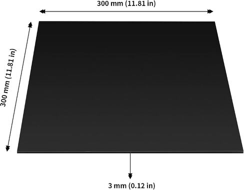 JAPCHET 4 PCS 12 x 12 Inch Black Acrylic Sheet, 1/8 Inch Thick Black Plexiglass Sheets, Black Acrylic Panel Board with Protective Paper for DIY Crafts, Picture Frames, Signs, Display Projects in Saudi Arabia