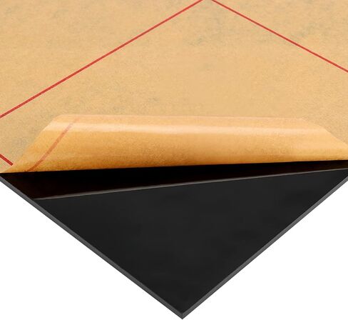 JAPCHET 4 PCS 12 x 12 Inch Black Acrylic Sheet, 1/8 Inch Thick Black Plexiglass Sheets, Black Acrylic Panel Board with Protective Paper for DIY Crafts, Picture Frames, Signs, Display Projects in Saudi Arabia