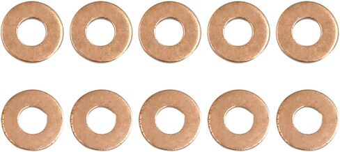 DTGN 4mmx9mmx1mm(IDxODxT) Flat Copper Sealing Washers - 20Pack - Good for Industrial Machinery M4 Screws - Copper Flat Ring Gaskets in Saudi Arabia
