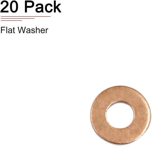 DTGN 4mmx9mmx1mm(IDxODxT) Flat Copper Sealing Washers - 20Pack - Good for Industrial Machinery M4 Screws - Copper Flat Ring Gaskets in Saudi Arabia