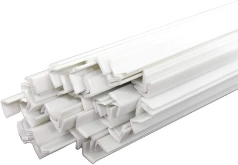 CGjiogujio 30pcs 4 x 4 x 250mm ABS Styrene Plastic L Shape Right Angle Bars White in Kuwait