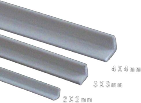 CGjiogujio 30pcs 4 x 4 x 250mm ABS Styrene Plastic L Shape Right Angle Bars White in Kuwait