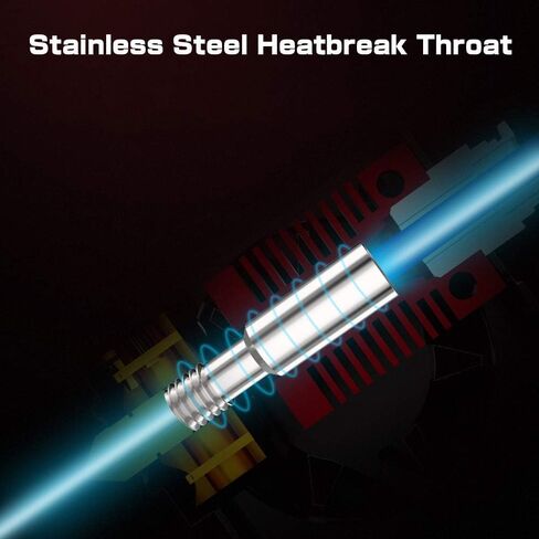 مجموعة Hotend المجمعة من Creality لـ Ender 3 / Ender 3 Pro/Ender 3 V2 مع Capricorn PTFE وتركيبات هوائية مطورة، الثرمستور، عنصر التسخين، جورب MK8 و4 فوهات إضافية in Kuwait