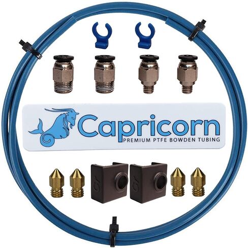 مجموعة Hotend المجمعة من Creality لـ Ender 3 / Ender 3 Pro/Ender 3 V2 مع Capricorn PTFE وتركيبات هوائية مطورة، الثرمستور، عنصر التسخين، جورب MK8 و4 فوهات إضافية in Kuwait