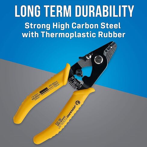 Jonard Tools JIC-375 Three Hole Fiber Optic Stripper with TPR Handle, 6" Length, Оne Расk in Saudi Arabia