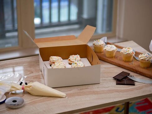 SCT White One-Piece Non-Window Bakery Boxes, 14 x 14 x 6, White, Paper, 50/Carton in Kuwait