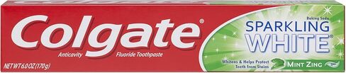 Colgate Sparkling White Whitening Toothpaste, Mint - 4 ounce (6 Pack) in Saudi Arabia