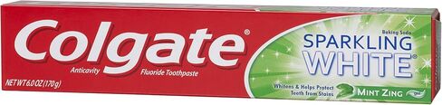 Colgate Sparkling White Whitening Toothpaste, Mint - 4 ounce (6 Pack) in Saudi Arabia