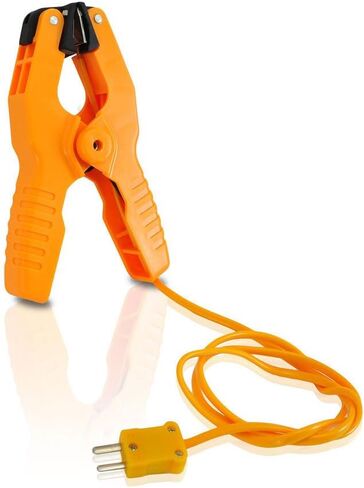Pyle Meters Pipe Clamp Temperature ProbeTool-Type-KPipe Clamp Adapter Thermocouple Probe for External Meter or Gauge Device Like Digital Multimeters and Clamp Meter,Measures Temperature PCTL01, Orange in Saudi Arabia
