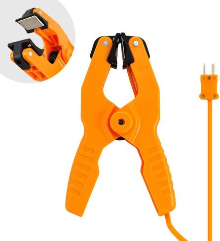 Pyle Meters Pipe Clamp Temperature ProbeTool-Type-KPipe Clamp Adapter Thermocouple Probe for External Meter or Gauge Device Like Digital Multimeters and Clamp Meter,Measures Temperature PCTL01, Orange in Saudi Arabia