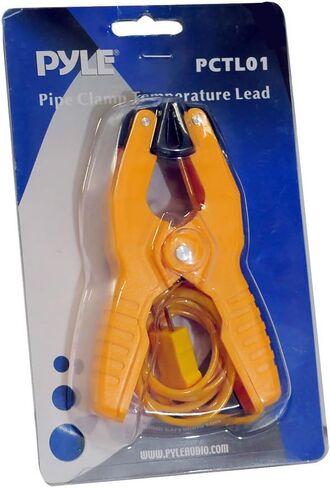 Pyle Meters Pipe Clamp Temperature ProbeTool-Type-KPipe Clamp Adapter Thermocouple Probe for External Meter or Gauge Device Like Digital Multimeters and Clamp Meter,Measures Temperature PCTL01, Orange in Saudi Arabia