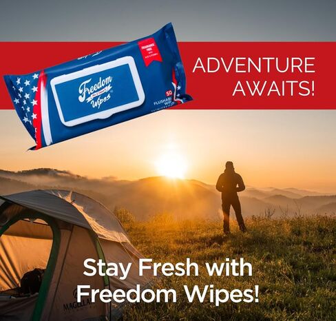 مناديل الحرية مناديل قابلة للتنظيف | صنع في الولايات المتحدة الأمريكية | ألياف قابلة للتحلل الحيوي، وخلاصة الصبار وفيتامين E | آمن للتنظيف، خالٍ من البارابين والكحول | ناعم وخالي من العطور | 50 قطعة × 4 عبوات in Kuwait