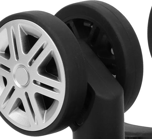 عجلة الأمتعة من HURRISE، قطعتان من العجلات الدوارة لحقيبة السفر العالمية، عجلات دوارة كتم الصوت من البولي بروبيلين، عجلات بديلة لحقيبة الأمتعة، عجلة حامل الأمتعة مع 8 قطع براغي باللون الأسود in Kuwait