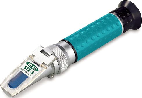 مقياس انكسار الملوحة المحمول Vee Gee Scientific STX-3 مع ATC، درجة صناعية، نطاق ملوحة 0-100%، نطاق جاذبية محدد 1.000-1.070، ضمان لمدة 5 سنوات in Saudi Arabia