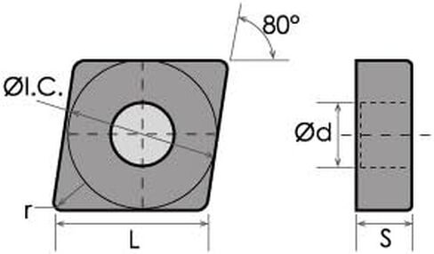 HHIP 6030-5431 CNMGIEF Carbide Insert, 0.0157" Nose Radius, 1/2" Length in Saudi Arabia