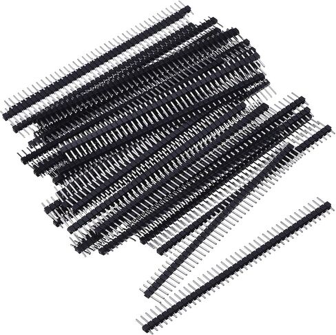 Hotop 50 Pack Single Row 40 Pin 2.54 mm Male Pin Header Connector in Saudi Arabia