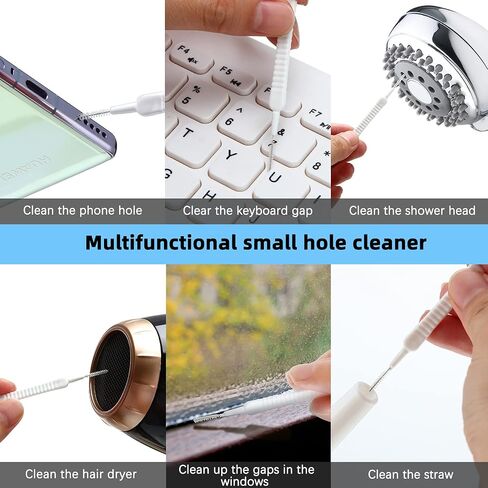 60 Pieces Mini Shower Head Cleaning Brush Anti-Clogging Nylon Cleaning Brush Hole Cleaning Brush for Shower for Window Slot, Phone, Keyboard, Car Vent, Straw in Saudi Arabia