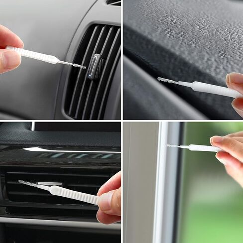 60 Pieces Mini Shower Head Cleaning Brush Anti-Clogging Nylon Cleaning Brush Hole Cleaning Brush for Shower for Window Slot, Phone, Keyboard, Car Vent, Straw in Saudi Arabia