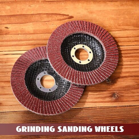 Landhoow 80 حزمة قرص رفرف 4 1/2 طحن أقراص الصنفرة عجلات الزعنفة أكسيد الألومنيوم جلخ، النوع #27 عجلات طحن المعالجة الدقيقة لطحن زاوية الخشب والمعادن الصنفرة (40/60 حصى) in Kuwait