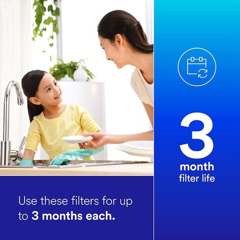 فلتر مياه بديل مطوي ذو سعة قياسية من Filtrete 3WH-STDPL-F02، عبوتان، للاستخدام مع نظام 3WH-STD-S01 in Saudi Arabia