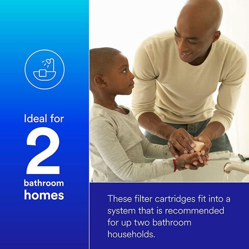 فلتر مياه بديل مطوي ذو سعة قياسية من Filtrete 3WH-STDPL-F02، عبوتان، للاستخدام مع نظام 3WH-STD-S01 in Saudi Arabia