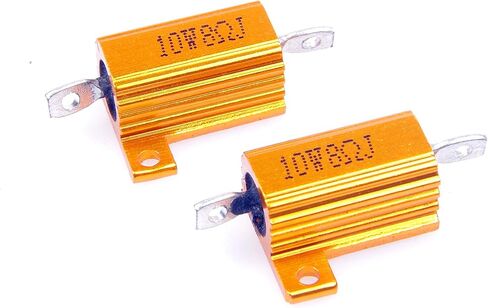 LM YN 10 Watt 8 Ohm 5% Wirewound Resistor Electronic Aluminium Shell Resistor Gold (Pack of 2) in Saudi Arabia