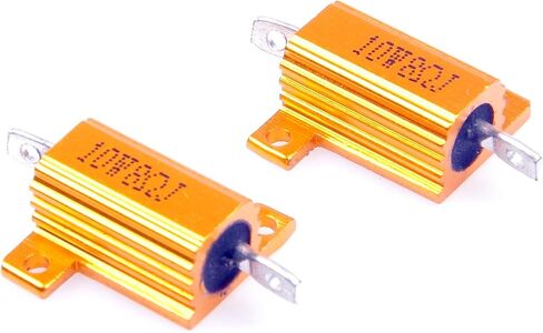 LM YN 10 Watt 8 Ohm 5% Wirewound Resistor Electronic Aluminium Shell Resistor Gold (Pack of 2) in Saudi Arabia