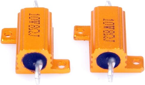 LM YN 10 Watt 8 Ohm 5% Wirewound Resistor Electronic Aluminium Shell Resistor Gold (Pack of 2) in Saudi Arabia