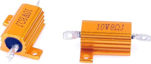 LM YN 10 Watt 8 Ohm 5% Wirewound Resistor Electronic Aluminium Shell Resistor Gold (Pack of 2) in Saudi Arabia