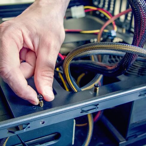 YOKIVE 50 قطعة فاصل مستقيم مستدير من النحاس، فاصل المواجهة مع خيط أنثى | إصلاح اللوحة الأم، رائع للصناعات الإلكترونية (M2 x 3 x 7mm) in Kuwait