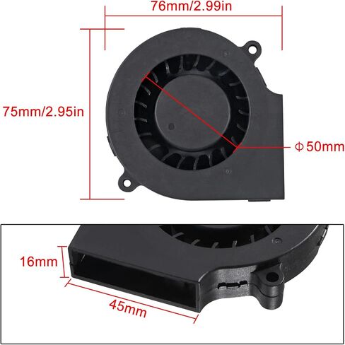 UMLIFE 4PCS 75mm 5V USB Fan 75mm x 15mm Fan 5V USB DC Brushless Cooling Blower Fan for 3D Printer PC CPU Computer Case Fan Cooler in Saudi Arabia