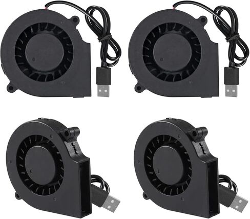 UMLIFE 4PCS 75mm 5V USB Fan 75mm x 15mm Fan 5V USB DC Brushless Cooling Blower Fan for 3D Printer PC CPU Computer Case Fan Cooler in Saudi Arabia