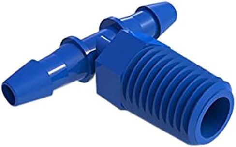 Eldon James T1-1PP تي شيرت مصغر من مادة البولي بروبيلين، 1/16-27 خيط NPT إلى 1/16 بوصة خرطوم بار (عبوة من 10) in Kuwait