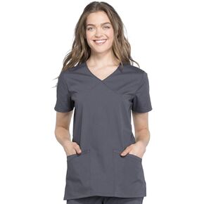 Cherokee Women Scrubs Top Workwear Professionals Mock Wrap WW655