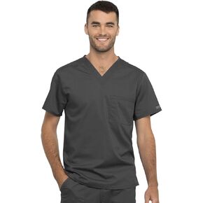 Cherokee Men & Women Scrubs Top Workwear Revolution 1 Pocket Tuckable V-Neck WW625