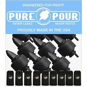 Tequila Spout by Pure Pour with Cover - Leak-proof Liquor Pourer for Fluted Liquor Bottles like Patron & Don Julio - Made in the USA (1 Pack) in Kuwait