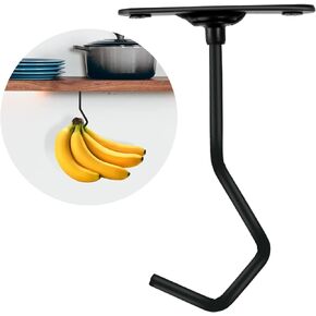 Banana Hook Hanger,Banana Hook Under Cabinet to Keep Bananas Fresh,Banana Hanger Under Cabinet Black,Metal Banana Hanger,NO Foldable