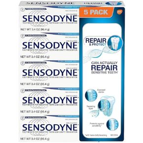 Sensodyne 980066854 Repair and Protect 5 Pack/ 3.4 oz, Shape in Kuwait