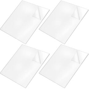 ZEONHEI 2 Pack 12 x 12 x 1/4 Inch Square Transparent Acrylic Sheet, Clear Plexiglass Acrylic Board, Plexi Glass Board with Protective Film for Signs DIY Display Projects Craft